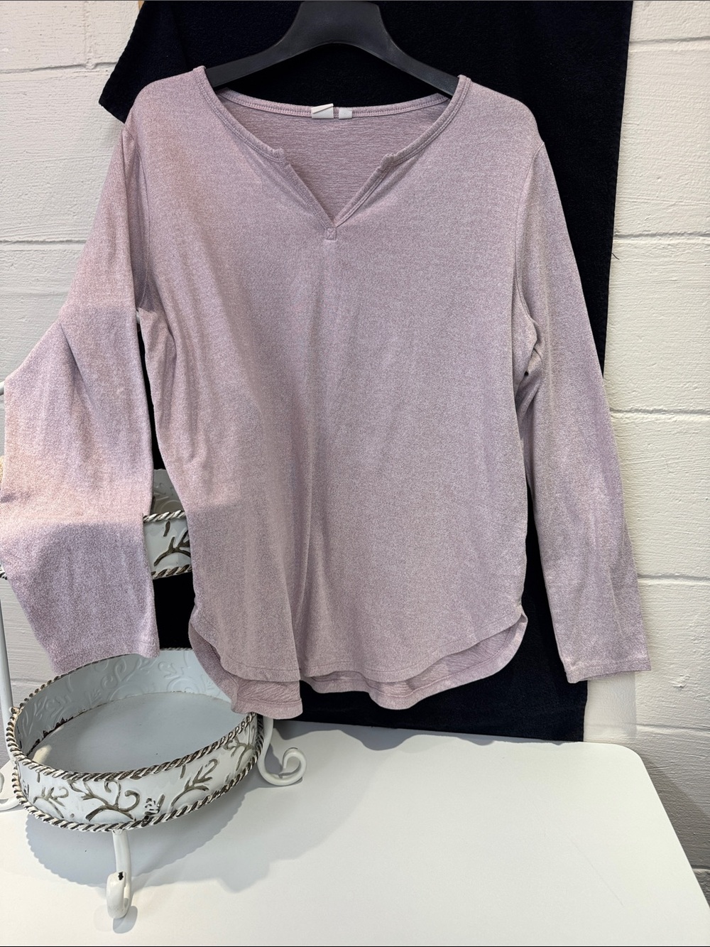 GAP Lavender Long Sleeve V-Neck Top